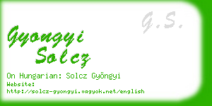 gyongyi solcz business card